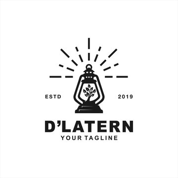 vintage Latern Logo design template idea