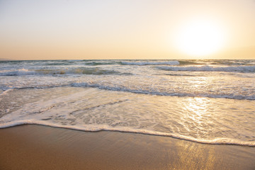 夕暮れの砂浜