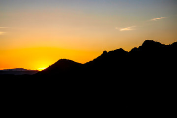 Sunset in the desert