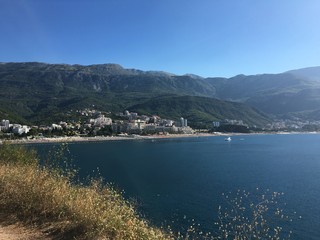 view of the bay of kotor montenegro