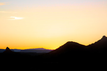 Sunset in the desert