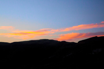 Sunset in the desert