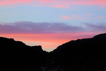 Beautiful Colored sky from Big Bend National Park