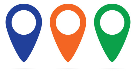 Mark. Set of pointers, vector, icon, illustration	