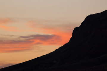 Obraz premium Beautiful Colored sky from Big Bend National Park