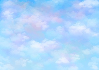 Blue sky abstract background illustration.