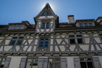 Obraz premium Germany the city of Ulm, the Fisherman's Quarter - these are narrow streets, bridges and houses,