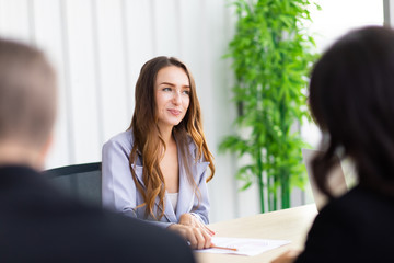 Multiethnic Business people Meeting In Boardroom at modern office. Brainstorming, Corporate business team in a meeting. Analyze and discussion concept..