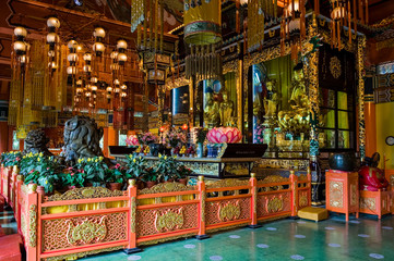 The Hall of the Great Hero at Po Lin Monastery, Lantau Island, Hong Kong