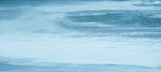 Naklejka na ściany i meble Wide web banner design of abstract blue sea surface 