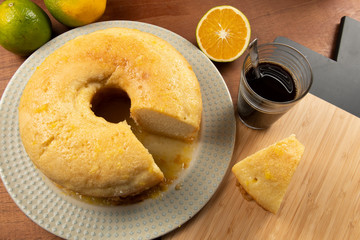 homemade orange cake