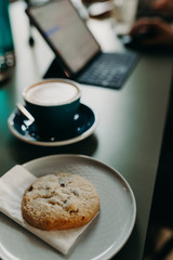 cup of coffee and a cake