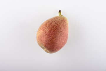 fresh pear closeup on a white background