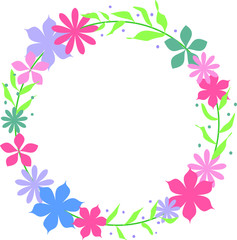 Obraz na płótnie Canvas Floral Wreath