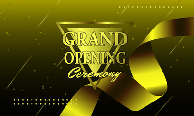 grand opening card invitation gold