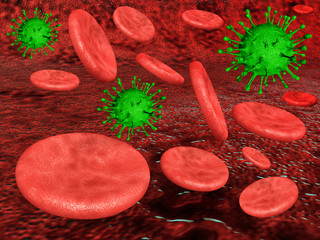coronavirus COVID-19 and red blood cell