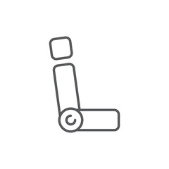 Car seat vector icon symbol isolated on white background