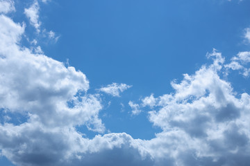 Beautiful sky with clouds and sunlight