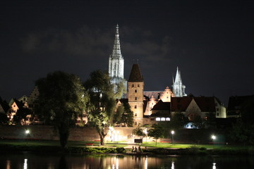 Fototapeta premium German city Ulm at the night 