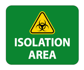 Obraz premium Biohazard Isolation area sign On White Background,Vector Illustration EPS.10