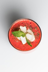 Healthy smoothie with natural strawberry, ideal for health content...