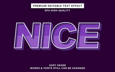 editable text effect - nice