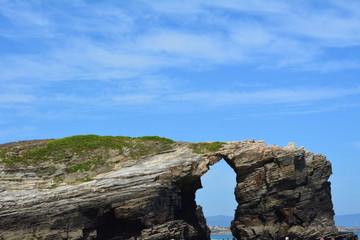 Curious rock in Playa As Catedrais