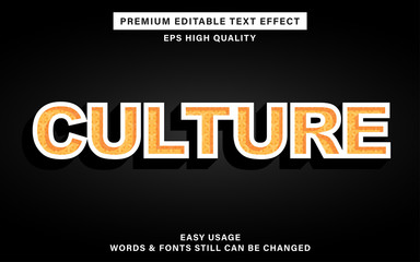 editable text effect - culture