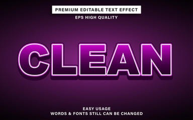 editable text effect - clean