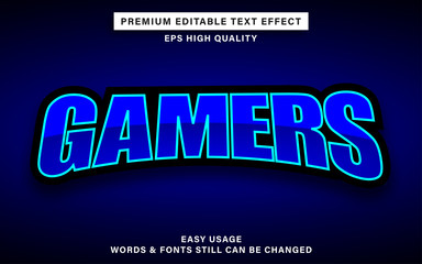 editable text effect - gamers