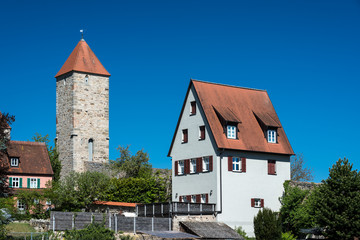 Fototapeta na wymiar Hagelsturm in Dinkelsbühl