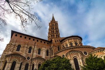 Fototapeta premium Basilique Saint-Sernin de Toulouse in France