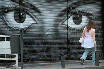 Graffiti, occhi dipinti