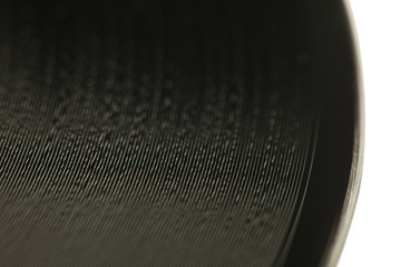 Płyta szelakowa, prekursorka płyty winylowej, 78 rpm, detal.