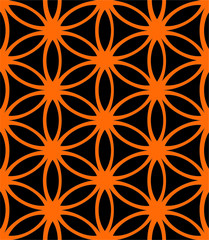 Geometric floral seamless pattern. Abstract ornament background.