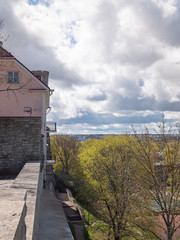The beautiful view in old city Tallinn Estonia