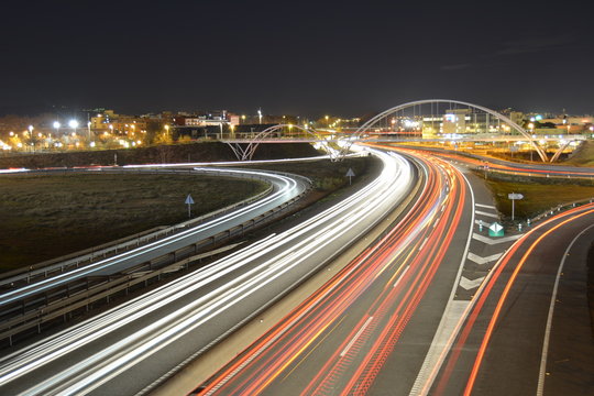 Beautiful bridge of lights
