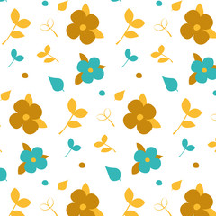 Cover design with floral pattern. Hand drawn creative flowers. Colorful artistic background with blossom. It can be used for invitation, card, cover book, catalog.  Vector illustration, eps 8
