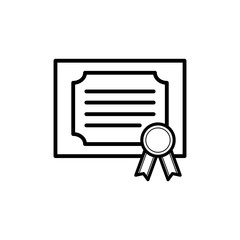 Certificate Icon Design Vector Template