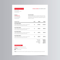 Clean And Corporate Invoice Template Design