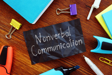 Nonverbal Communication is shown on the conceptual business photo