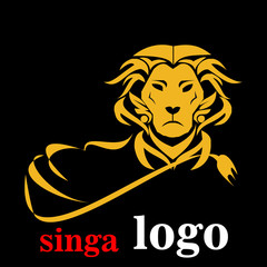 illustration of the sitting lion logo