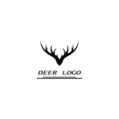 Deer logo template vector icon illustration