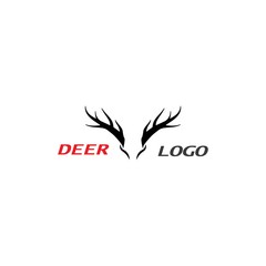 Deer logo template vector icon illustration