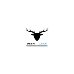 Deer logo template vector icon illustration