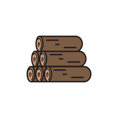 Wood icon design template vector isolated