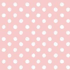 Cute polka dot seamless vector pattern