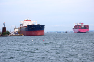 Cargo ship for import and export