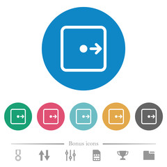 Move object right flat round icons