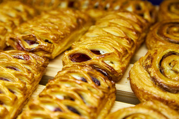 puff pastry with a crispy brown crust